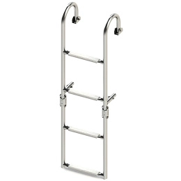 Трап складной с горизонтальным креплением 4 белых ступени 270 мм (040178WT)